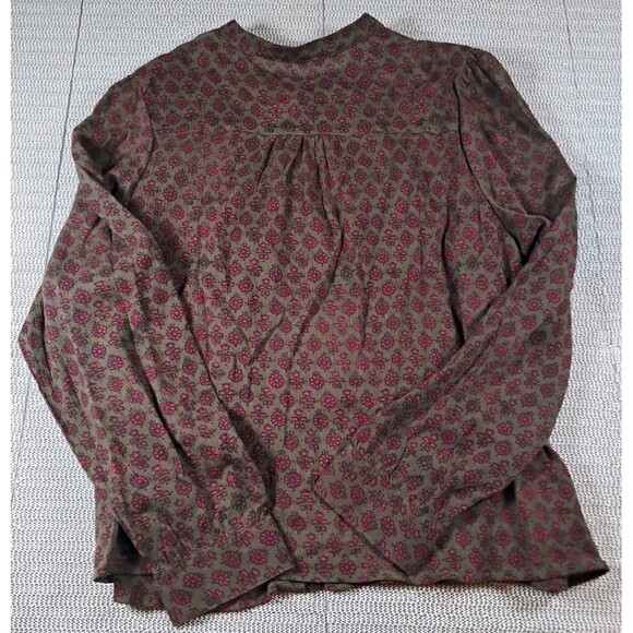 Carve Designs NWT Organic Cotton Tatum Guaze Top XL Batik  Floral Green Pink - Picture 5 of 6